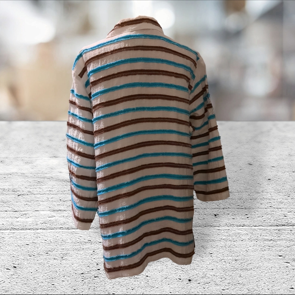 Multiples Button Down Linen Shirt/Jacket Size Xl - image 4